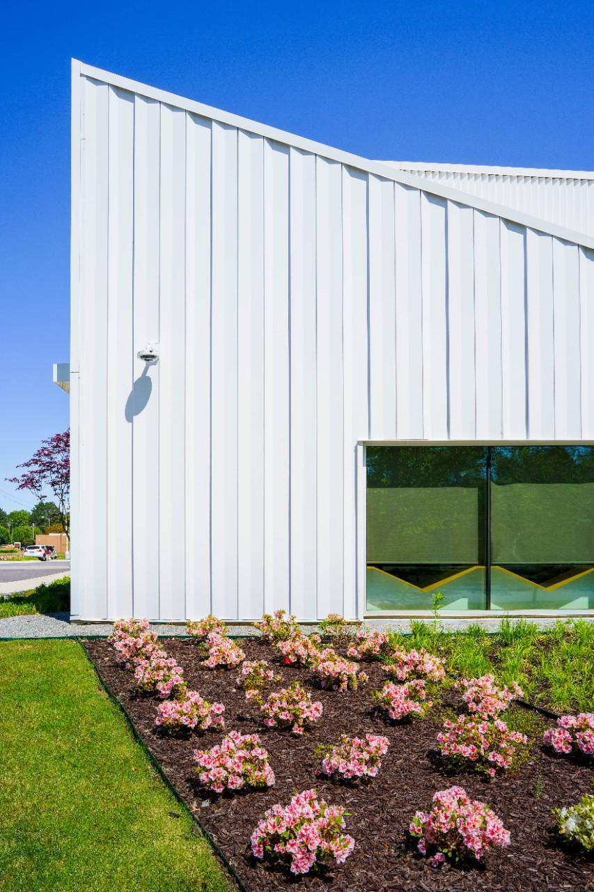 Pulse standing seam cladding on a sloping gable end
