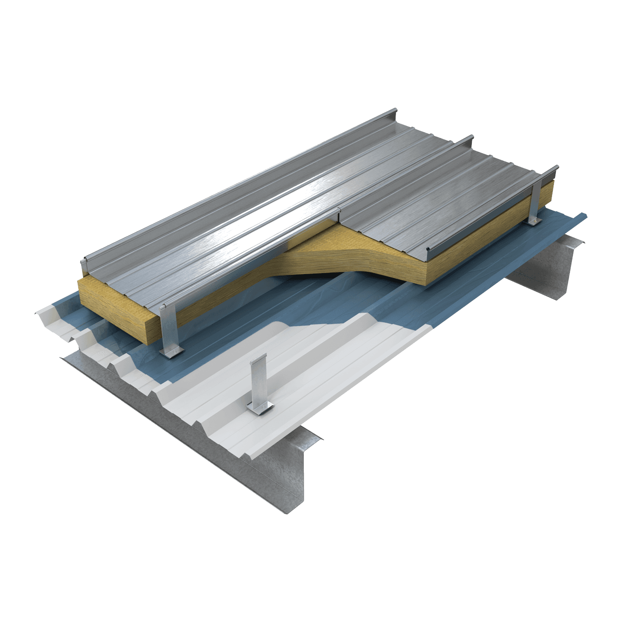 KingZip standing seam roof and wall render